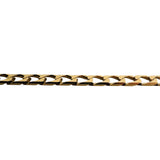 14k Yellow Gold 22.4g Solid Vintage Squared Curb Link Chain Necklace Italy 22"