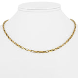 14k Yellow Gold 5.1g Hollow UnoAErre 2.5mm Box Link Chain Necklace Italy 16"