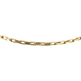 14k Yellow Gold 5.1g Hollow UnoAErre 2.5mm Box Link Chain Necklace Italy 16"