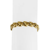 14k Yellow Gold 20.3g Ladies Vintage Fancy Link Bracelet Italy 7"