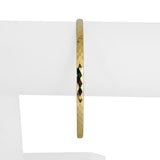 14k Yellow Gold 8.7g Solid 3.5mm Faceted Bangle Bracelet 8"
