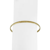 14k Yellow Gold 8.7g Solid 3.5mm Faceted Bangle Bracelet 8"