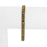 14k Yellow Gold 13.2g Imperial Gold 5.5mm Mirror Bar Link Bracelet 7"