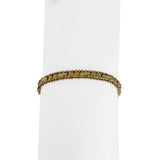 14k Yellow Gold 13.2g Imperial Gold 5.5mm Mirror Bar Link Bracelet 7"