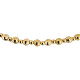 14k Yellow Gold 7g Hollow Light 5mm Faceted Ball Bead Necklace 17"