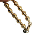 14k Yellow Gold 7g Hollow Light 5mm Faceted Ball Bead Necklace 17"