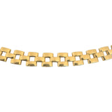 14k Yellow Gold 18g Solid Ladies 6mm Panther Link Necklace Italy 16"