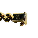 14k Yellow Gold 12.7g Faceted Graduated San Marco Link Bracelet Peru 7"