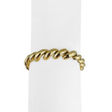 14k Yellow Gold 12.7g Faceted Graduated San Marco Link Bracelet Peru 7"