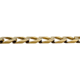 14k Yellow Gold 23.3g Vintage Men's 8mm Squared Curb Link Bracelet Italy 8.75"