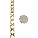 14k Yellow Gold 23.3g Vintage Men's 8mm Squared Curb Link Bracelet Italy 8.75"