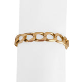 14k Yellow Gold 23.3g Vintage Men's 8mm Squared Curb Link Bracelet Italy 8.75"