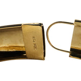 14k Yellow Gold 7.5g Ladies Flex 12mm X Pattern Bangle Bracelet 7"