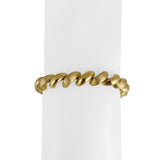 14k Yellow Gold 17.6g Polished & Brushed 8mm San Marco Link Bracelet Italy 7.25"