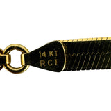 14k Yellow Gold 16g Solid 5.5mm Herringbone Link Necklace Italy 18"