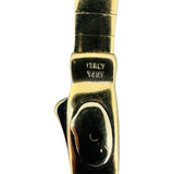 14k Yellow and White Gold 23.7g Solid Reversible Omega Link Necklace Italy 16"