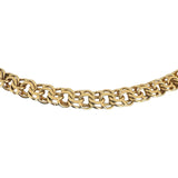 14k Yellow Gold 24.7g Solid Graduated Double Curb Link Chain Necklace 16.5"
