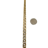 14k Yellow Gold 24.7g Solid Graduated Double Curb Link Chain Necklace 16.5"