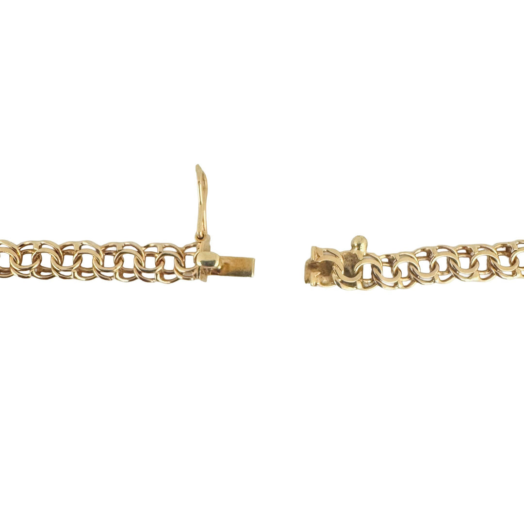 14k Yellow Gold 24.7g Solid Graduated Double Curb Link Chain Necklace 16.5"