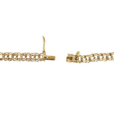 14k Yellow Gold 24.7g Solid Graduated Double Curb Link Chain Necklace 16.5"