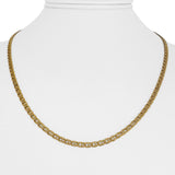 14k Yellow Gold 8.3g Solid Flat 3mm Mariner Link Chain Necklace Italy 19"