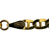 14k Yellow Gold 8.3g Solid Flat 3mm Mariner Link Chain Necklace Italy 19"