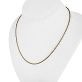 14k Yellow Gold 8g Solid Thin 2mm Wheat Link Chain Necklace 18"