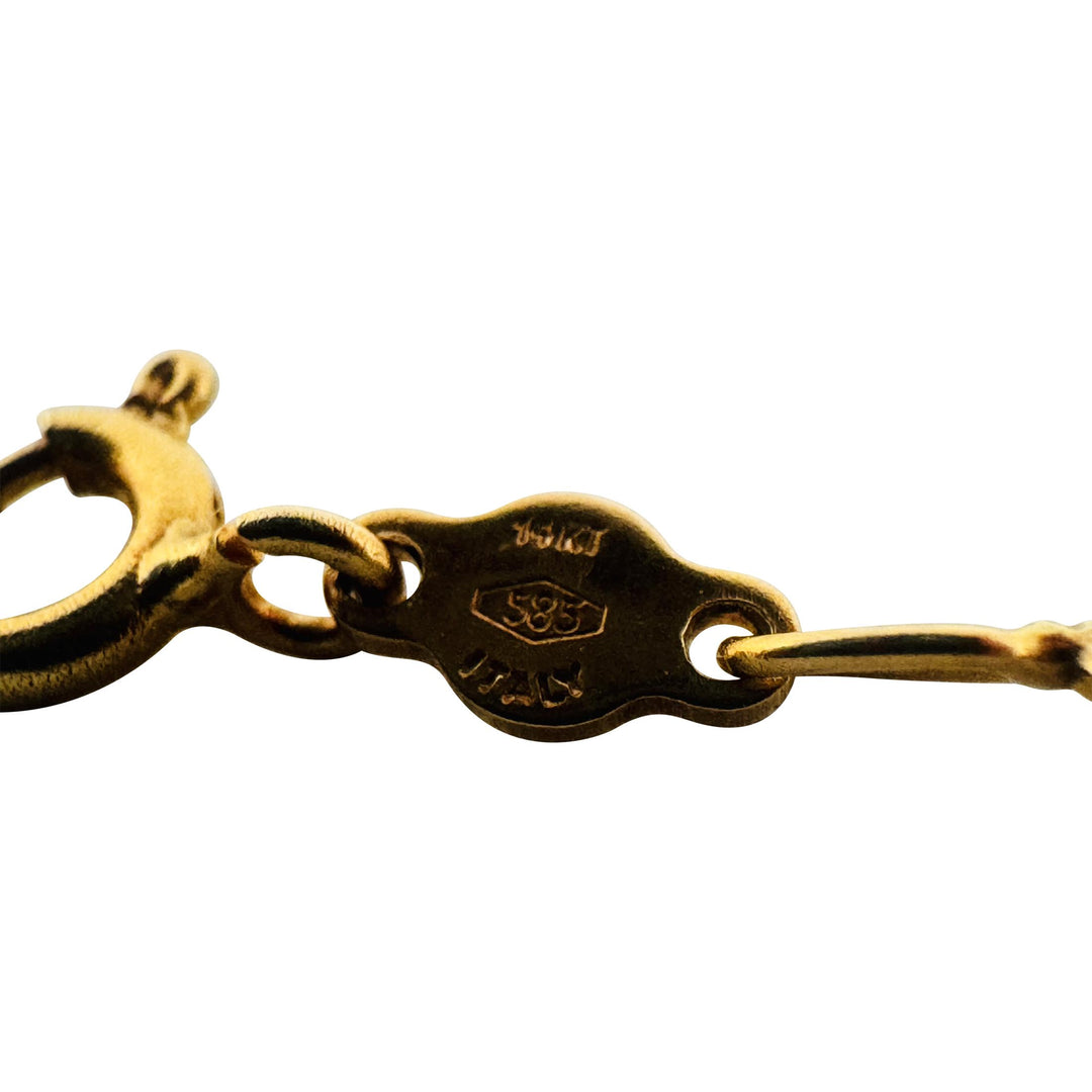 14k Yellow Gold 9.5g Flat Thin Long 2.5mm Mariner Link Chain Necklace Italy 30"