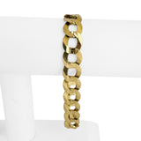 14k Yellow Gold 30g Solid Heavy 12mm Men's Curb Link Bracelet 8.5"