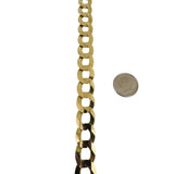 14k Yellow Gold 30g Solid Heavy 12mm Men's Curb Link Bracelet 8.5"