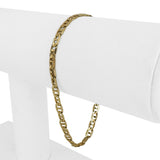 14k Yellow Gold 4.7g Semi Solid Ladies 4mm Mariner Link Bracelet Italy 7.25"