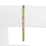 14k Yellow Gold 4.7g Semi Solid Ladies 4mm Mariner Link Bracelet Italy 7.25"