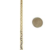 14k Yellow Gold 4.7g Semi Solid Ladies 4mm Mariner Link Bracelet Italy 7.25"