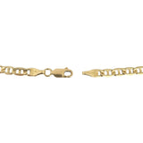 14k Yellow Gold 4.7g Semi Solid Ladies 4mm Mariner Link Bracelet Italy 7.25"