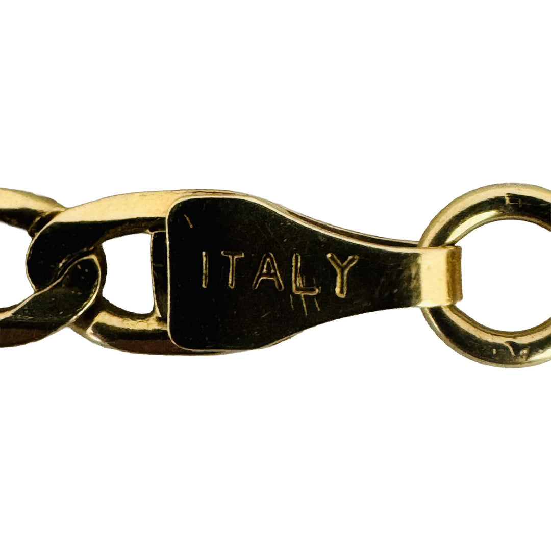 14k Yellow Gold 4.7g Semi Solid Ladies 4mm Mariner Link Bracelet Italy 7.25"