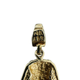 14k Yellow Gold 12g Solid Diamond Cut Egyptian Charm Link Bracelet 6.75"