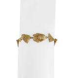 14k Yellow Gold 12g Solid Diamond Cut Egyptian Charm Link Bracelet 6.75"