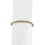 14k Yellow Gold 4.9g Hollow 4.5mm Vintage Textured Cable Link Bracelet 7.5"