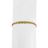 14k Yellow Gold 5.4g Semi Solid 4mm Mariner Link Bracelet 8"