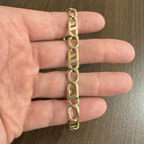 14k Yellow Gold 20.3g Solid Vintage Men's 8mm Figarucci Link Bracelet 8.5"