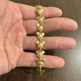 14k Yellow Gold 6.2g Light Vintage Van Dell Mickey Mouse Charm Bracelet 7.25"