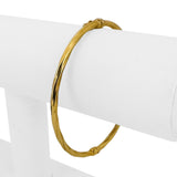14k Yellow Gold 4.8g Hollow Light 3mm Twisted Spiral Bangle Bracelet Italy 7"