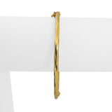 14k Yellow Gold 4.8g Hollow Light 3mm Twisted Spiral Bangle Bracelet Italy 7"
