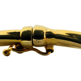 14k Yellow Gold 4.8g Hollow Light 3mm Twisted Spiral Bangle Bracelet Italy 7"