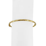 14k Yellow Gold 4.8g Hollow Light 3mm Twisted Spiral Bangle Bracelet Italy 7"