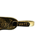 14k Yellow Gold 9g Ladies 5.5mm Sandal Flip Flop Link Anklet 9"