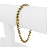 14k Yellow Gold 9.6g Ladies Polished 6mm San Marco Link Bracelet Italy 7.25"
