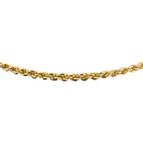 14k Yellow Gold 15.7g Solid 3mm Diamond Cut Rope Chain Necklace 20"