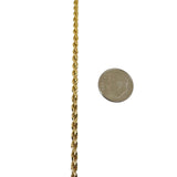 14k Yellow Gold 15.7g Solid 3mm Diamond Cut Rope Chain Necklace 20"