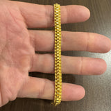 22k Yellow Gold 25g Solid Diamond Cut 6mm Fancy Link Bracelet 7"